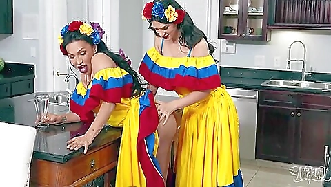 Long time friend gets fucked by long hair and bareback sex