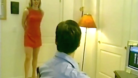 Hot blonde chick in a vintage movie clips is getting drilled