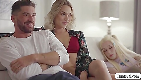 Horny blonde gets horny and wants anal sex with stepbro