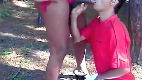 Hot brunette milf sucks and gets fucked by a black babe