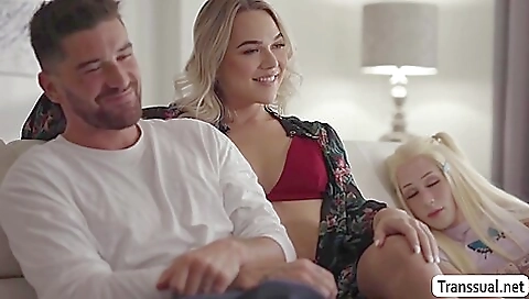 Blonde slut is getting fucked and licked in a hot scene